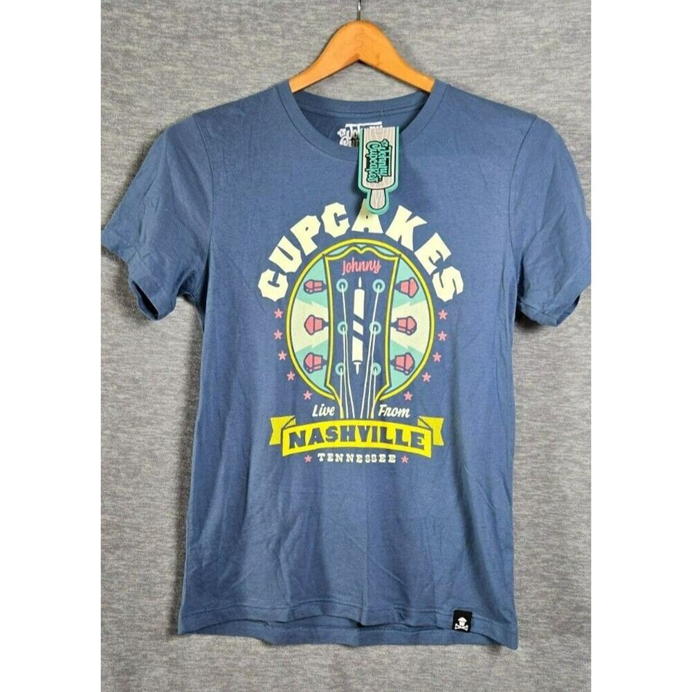Johnny Cupcakes Womens Medium Graphic T-Shirt REVIVE HEALTH NASHVILLE NWT